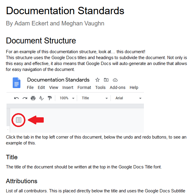 Documentation Standards